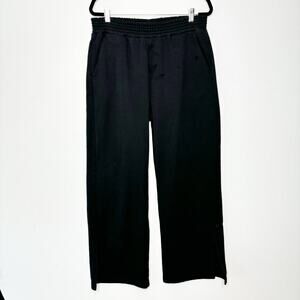 Pact Organic Cotton Black Sweatpants Womens XL Slit Hem Pockets Minimalist